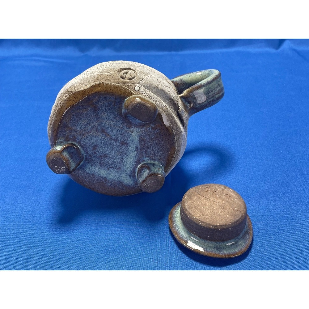 Hagi Yaki Studio Pottery Signed Japanese Tea Set Kairagi Glaze Teapot - Picture 11 of 14